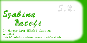szabina matefi business card